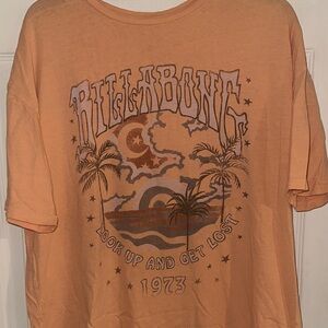 Billabong Sunset Orange Tee with Palm Design